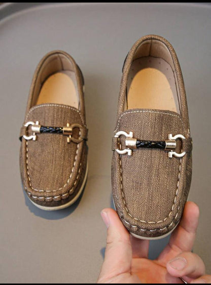 Fashionable Boy Slip-On Loafers, Suitable For All Seasons, Casual, Comfortable, Versatile And Flat