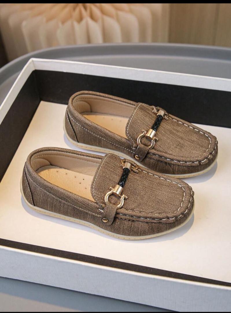 Fashionable Boy Slip-On Loafers, Suitable For All Seasons, Casual, Comfortable, Versatile And Flat