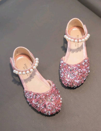 Kids' Flat Sandals Girls' Princess Sandals With Rhinestone Decoration