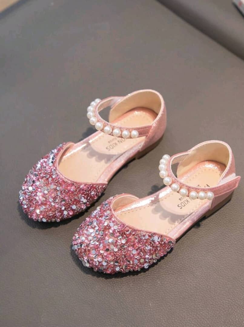 Kids' Flat Sandals Girls' Princess Sandals With Rhinestone Decoration