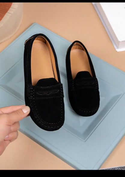 Children Spring/Autumn Loafers, Fashionable And Versatile Soft Shoes With Non-Slip Flat Sole, Suitable For Daily Wear, Dressing Up, Queue Performance, Multi-Scene Use, Back-To-School Season, Campus Students Shoes