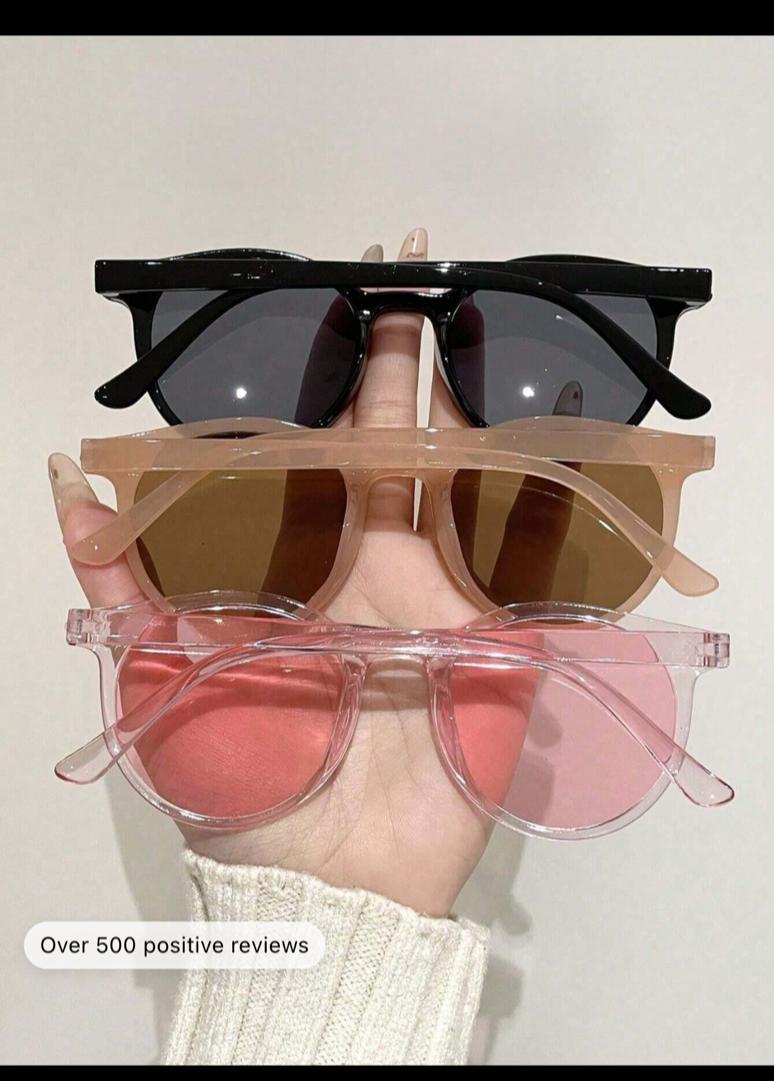 3 Pairs Of Korean Full-Frame Retro Round Fashion Glasses