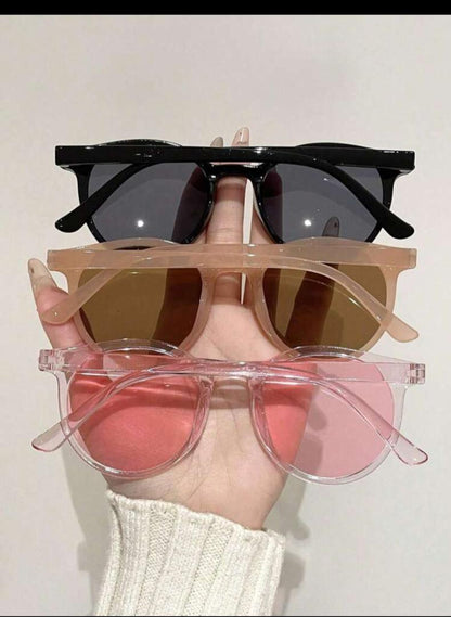 3 Pairs Of Korean Full-Frame Retro Round Fashion Glasses