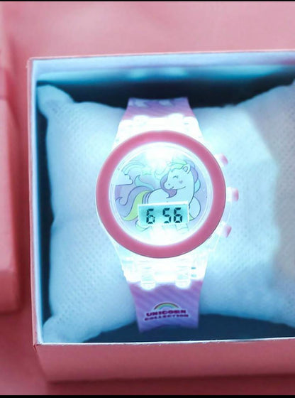 Cartoon Electronic Watch For Kids, Light-Up Watch Toy, Cute And Beautiful