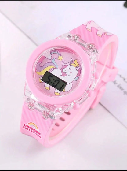 Cartoon Electronic Watch For Kids, Light-Up Watch Toy, Cute And Beautiful