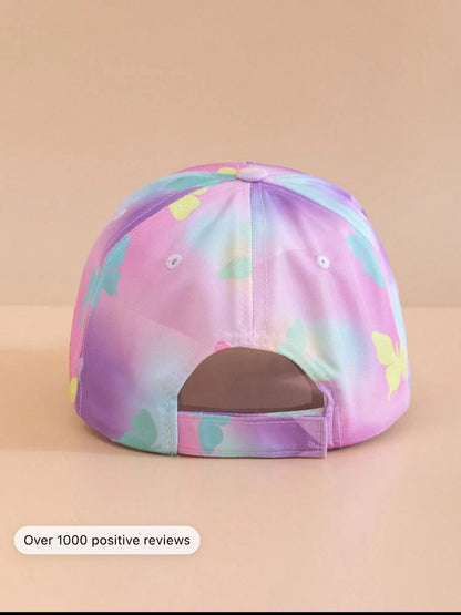 1pc Children's Butterfly Tie-Dye Baseball Cap