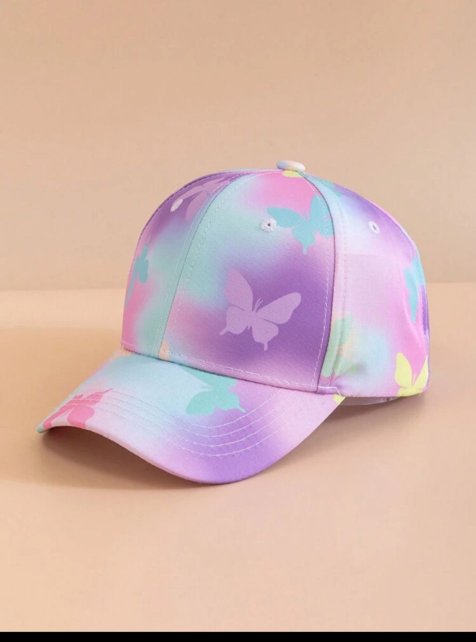 1pc Children's Butterfly Tie-Dye Baseball Cap