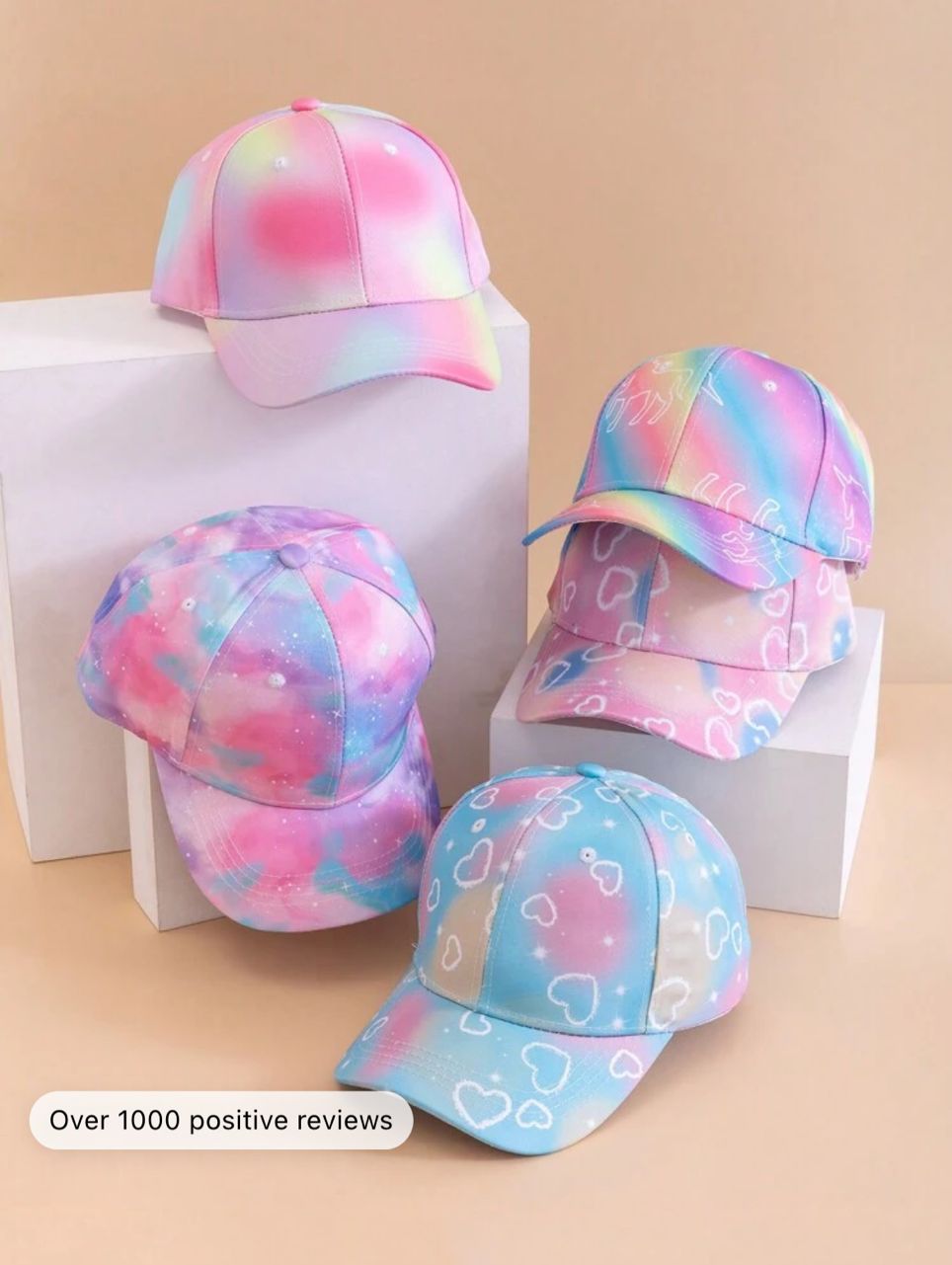 1pc Children's Butterfly Tie-Dye Baseball Cap