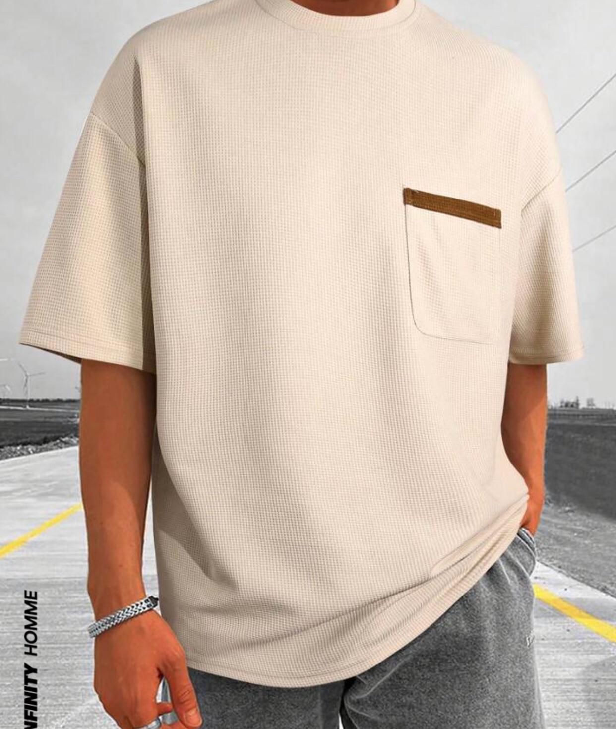 Manfinity Homme Men T-Shirts Fit Crew Neck Short Sleeve Basic Tee Casual Summer Polyester