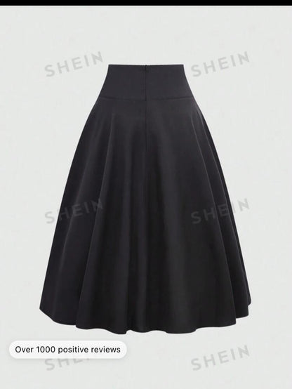 Essnce Ladies' Solid Color Side Tie Half-Length Skirt, Suitable For Spring And Summer