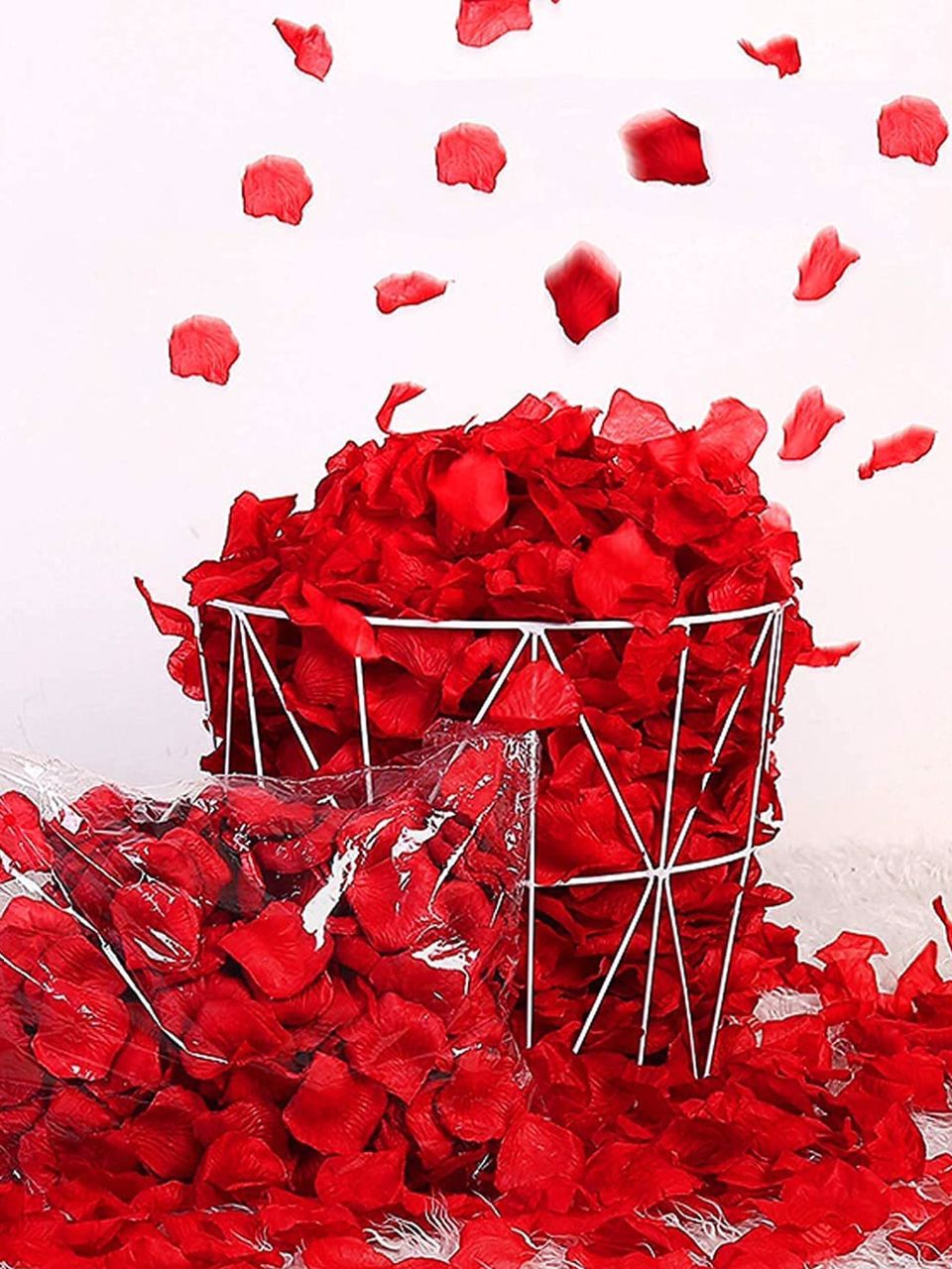 1200pcs Artificial Rose Petal,Artificial Flower Petal For Valentine's Day Wedding,Flower couleur disponible:bleu,rose,noir,rouge blanc