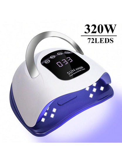 UV Gel Nail Lamp, 320W UV LED Lamp For Nails With Memory Function Lamp For Gel Polish Drying Lamp 72LED