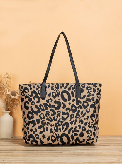 Leopard Pattern Stylish Tote Bag With Large  capacity