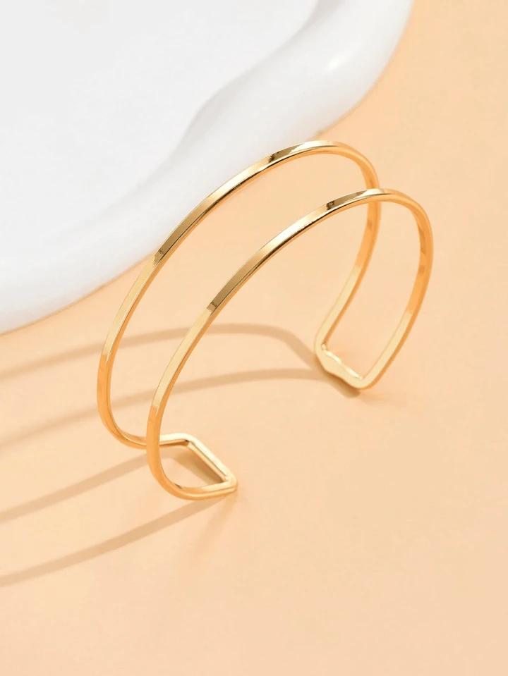 One Creative Cut-Out Design Open Cuff Bracelet, Suitable For Summer Parties, Dancing, Weddings, Holidays, Music Festivals, Independence Day, Graduation And Other Festive Occasions