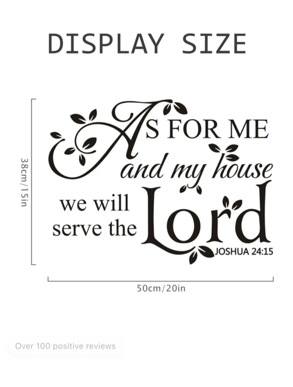 As for Me and My House We Will Serve The Lord , Quotes Wall Decals Home Lettering Vinyl Art Quotes Sticker