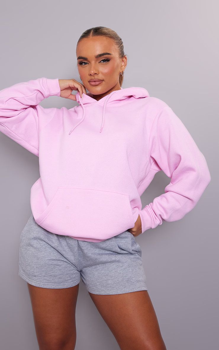 Baby pink oversized 
Fit sweat hoodie