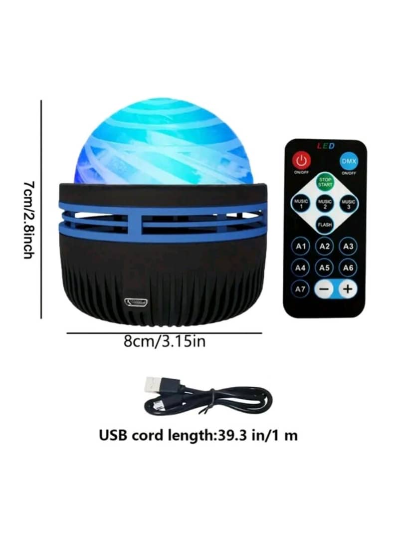 1pc   Star Vortex Galaxy Projector With Nebula Cloud Moving Ocean Wave,LED  Night Light Projector With Remote Control For Bedroom Living Room Home Theater Ceiling DJ Party Dance Hall Atmosphere Night Light