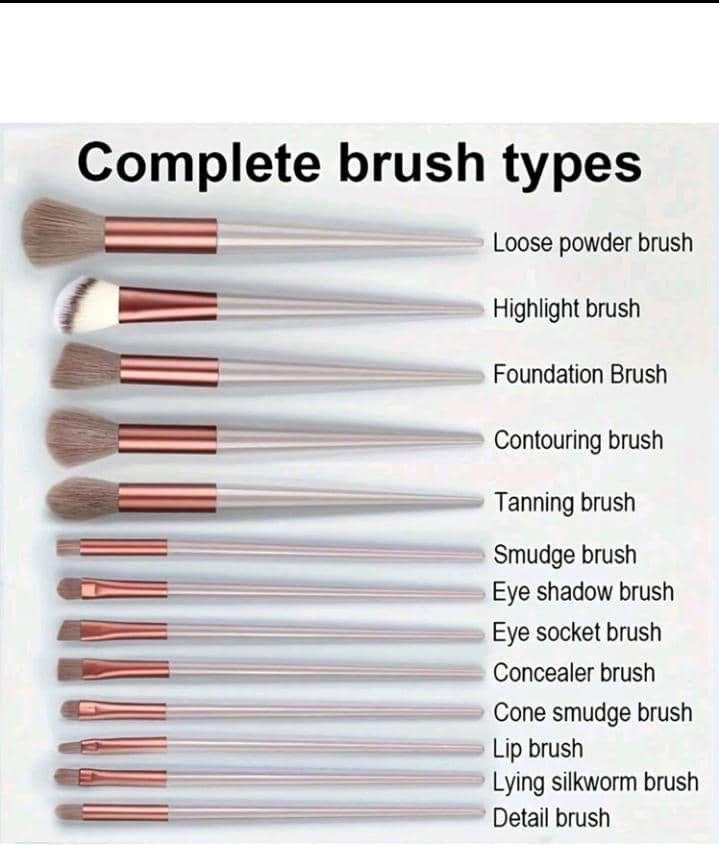 13Pcs Makeup Brush Set Soft Fluffy Professional Cosmetic Foundation Powder Eyeshadow Kabuki Blending Make Up Brush Beauty Tool With Bag Makeup Sponge Beauty Gift For Makeup Beginner Brown Random Color