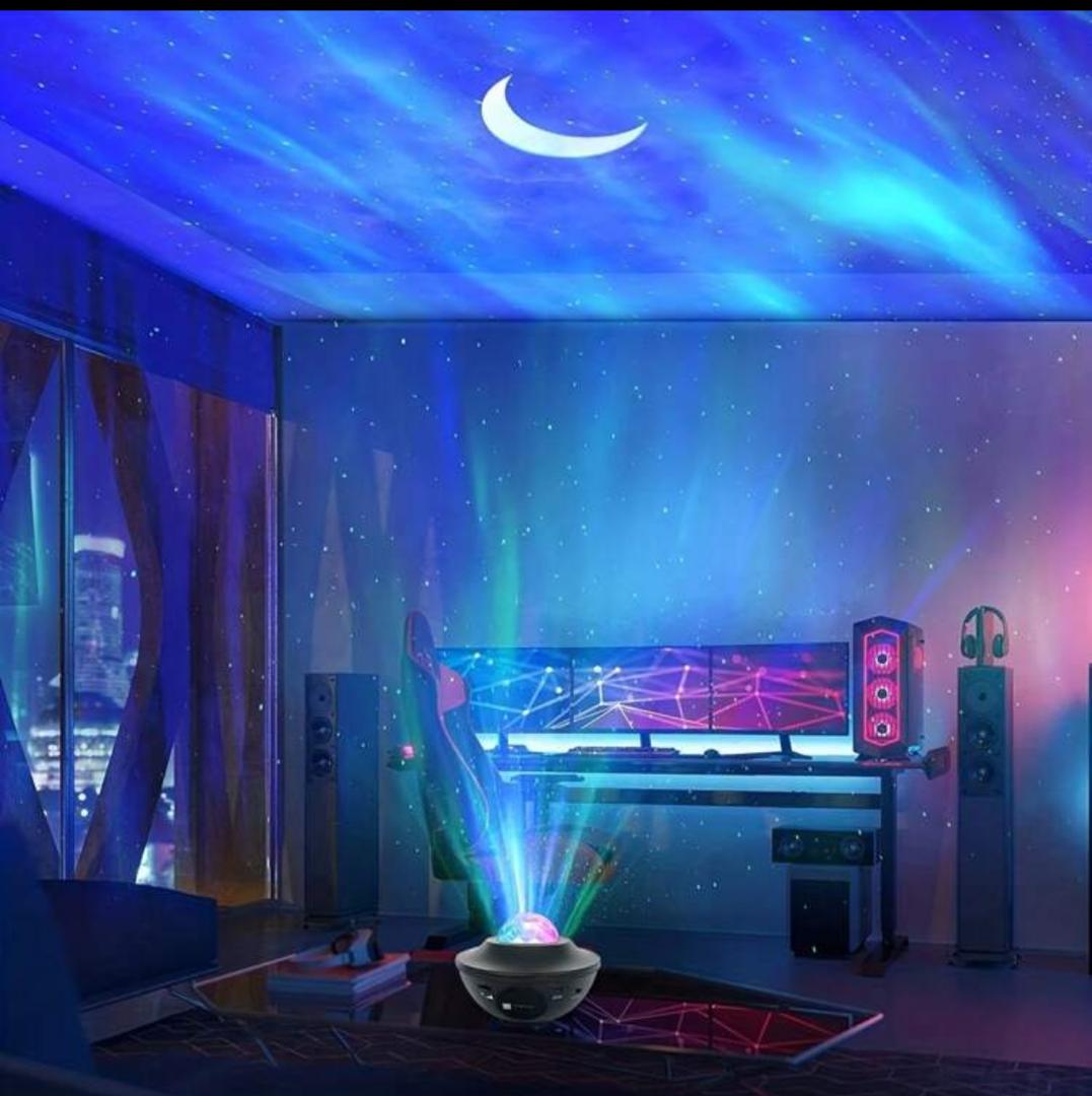 1PC Galaxy Projector Light Starry Night Light Moon Nebula Wave Projector RGB Color Changing Remote Control Party Light Suitable For Children Adults Bedroom Home Decoration Create A Festive Atmosphere