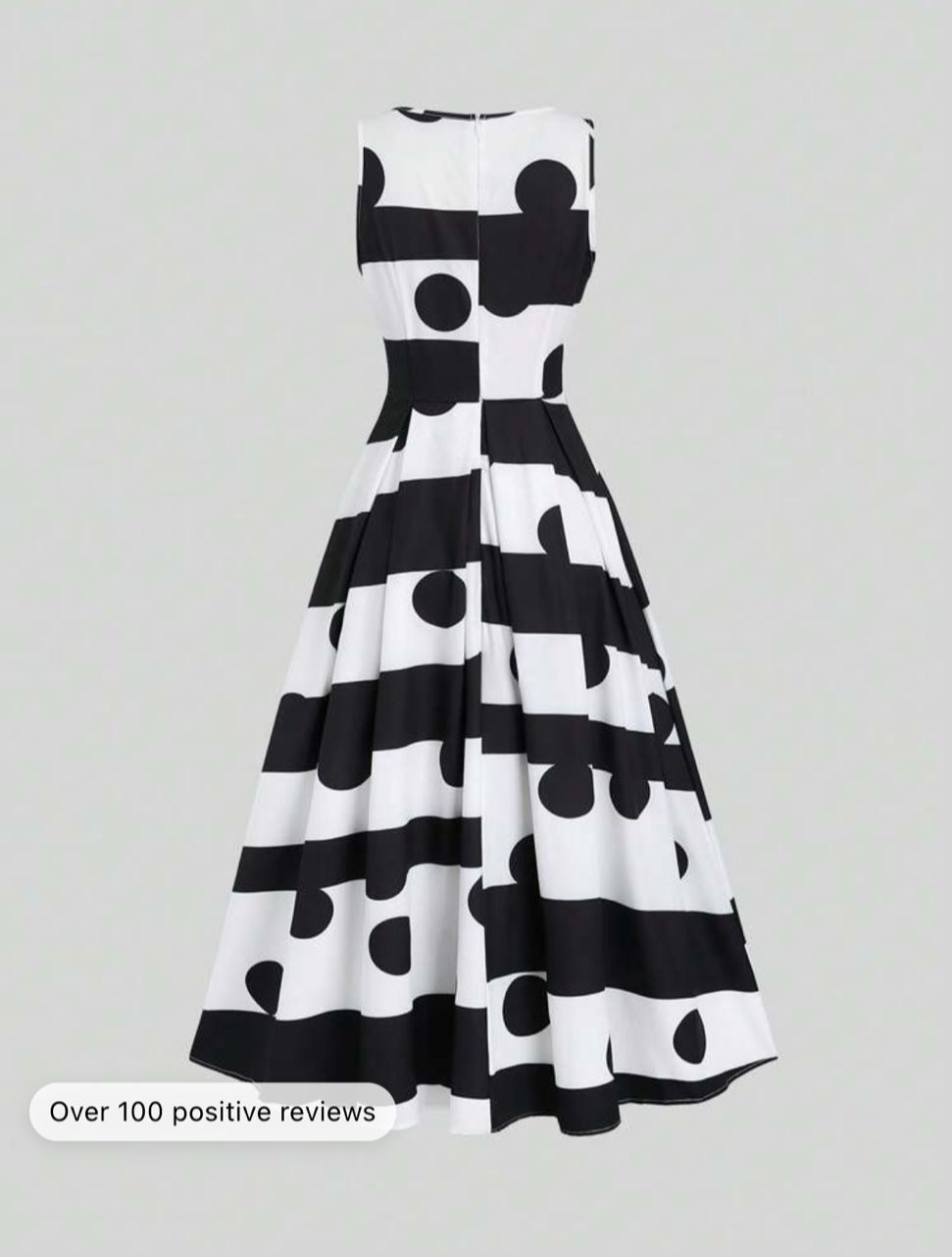 Privé French-Style Black Polka Dot Sleeveless Dress, Perfect For Graduation And Summer