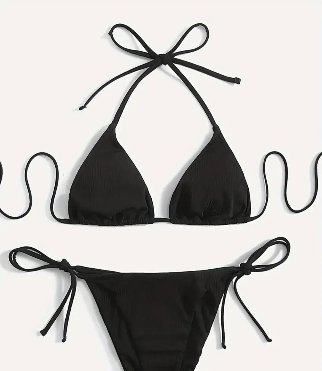 2pcs bikini noué sur le côté triangle