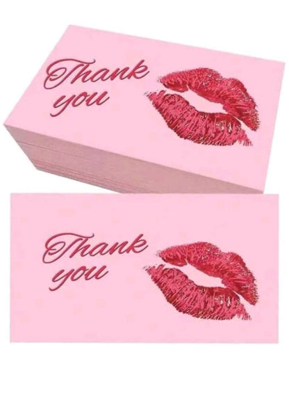 50 Thank You Cards Hot Stamped Thank You Cards Commercial Decoration Stickers Label Cards Gift Packaging Thank You Cards