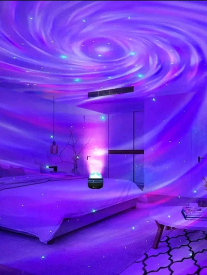 1pc   Star Vortex Galaxy Projector With Nebula Cloud Moving Ocean Wave,LED  Night Light Projector With Remote Control For Bedroom Living Room Home Theater Ceiling DJ Party Dance Hall Atmosphere Night Light