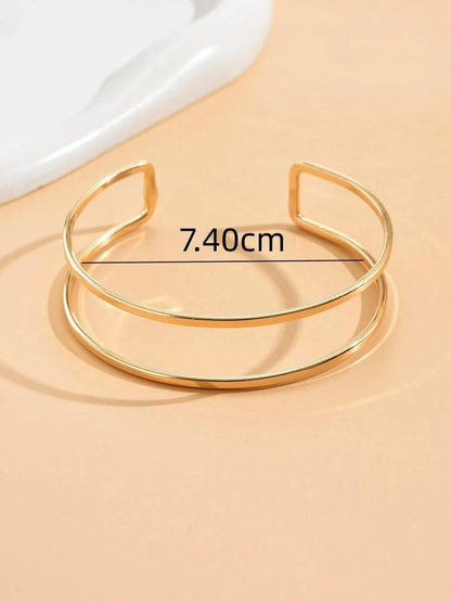 One Creative Cut-Out Design Open Cuff Bracelet, Suitable For Summer Parties, Dancing, Weddings, Holidays, Music Festivals, Independence Day, Graduation And Other Festive Occasions