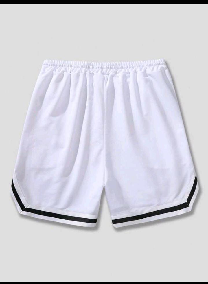 ROMWE Street Life Men's Slogan Printed Basketball Shorts, Suitable For Daily Wear In Spring And Summer