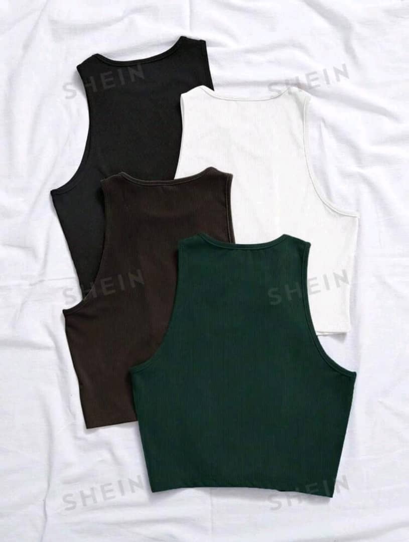 Essnce 4pcs Solid Tank Top