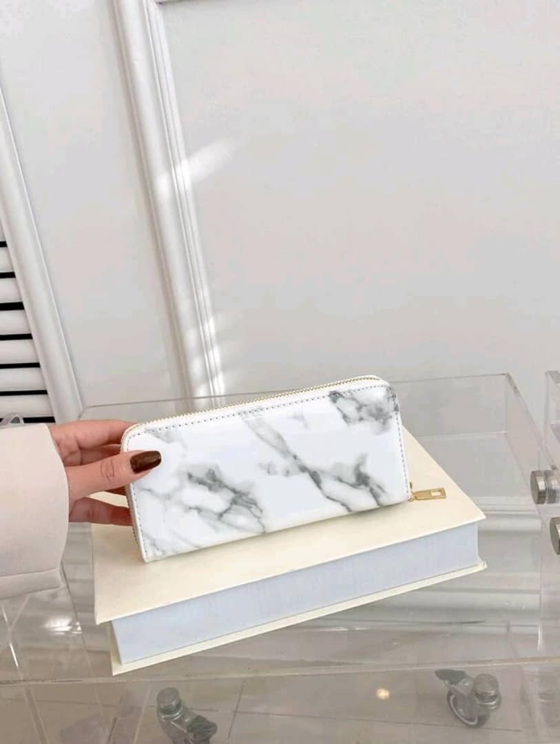 Marble Pattern Long Wallet Checkbook Cover Slim Portable,Money,Cash White-Collar Workers,For Female,For Women College,Work, Business, Commute,Office,For Anniversary,For Lover,For Birthday Gift,On Valentine Day Gift, Gift