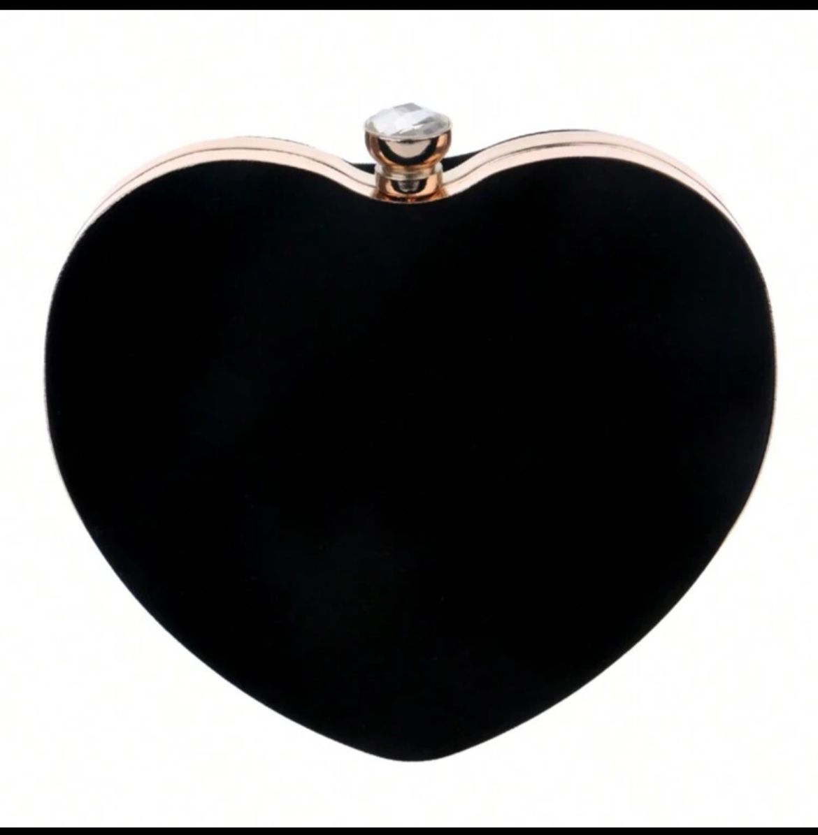 GLOIG Valentine's Day Women Gift Evening Bags Heart Rhinestones Clutch Small Pocket Money Handbags With Chain Shoulder Purse