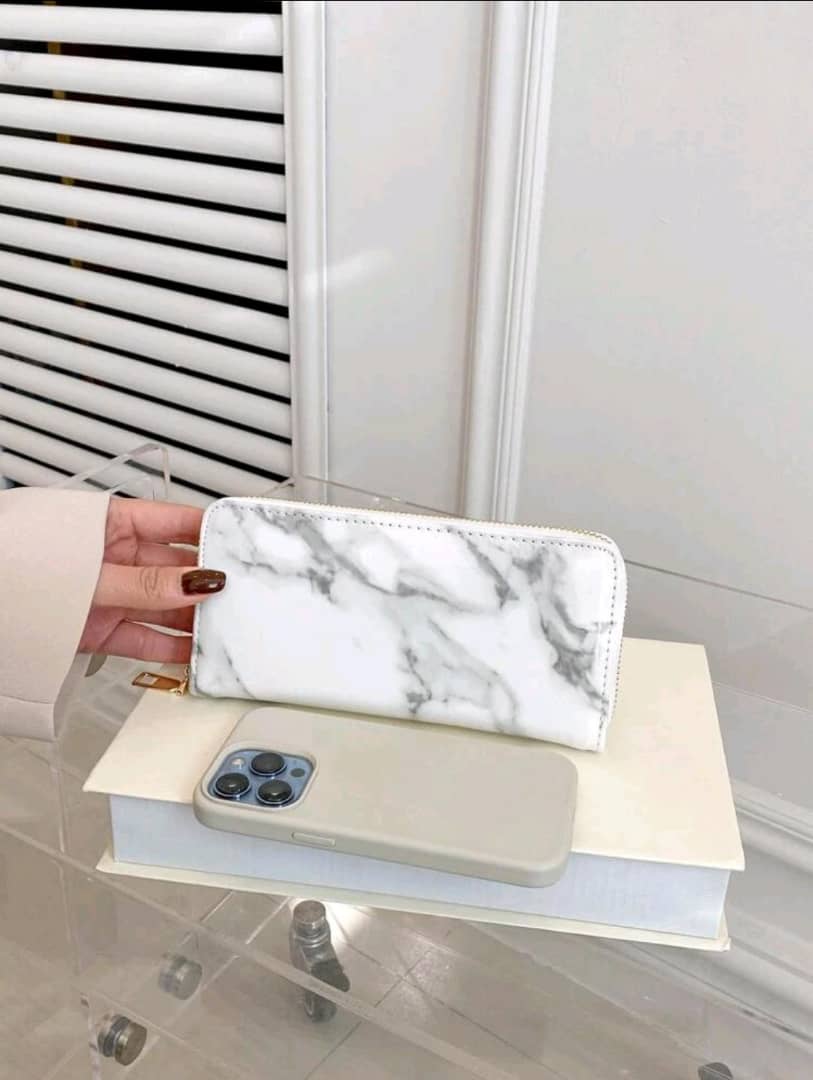 Marble Pattern Long Wallet Checkbook Cover Slim Portable,Money,Cash White-Collar Workers,For Female,For Women College,Work, Business, Commute,Office,For Anniversary,For Lover,For Birthday Gift,On Valentine Day Gift, Gift