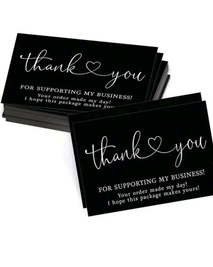 50 Thank You Cards Hot Stamped Thank You Cards Commercial Decoration Stickers Label Cards Gift Packaging Thank You Cards