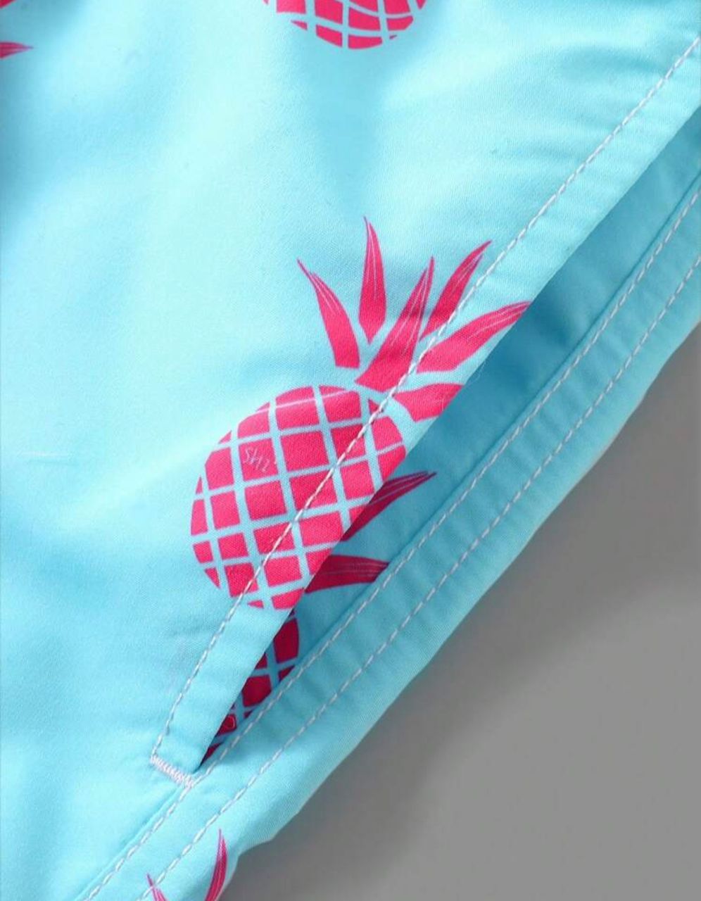 X Hangout Fest Manfinity Swimmode Men Pineapple Print Drawstring Waist Swim Trunks