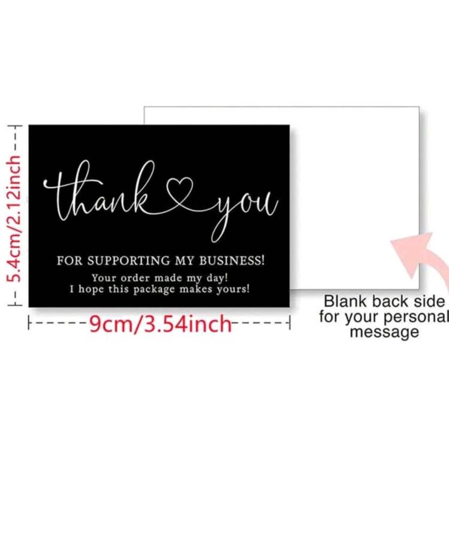 50 Thank You Cards Hot Stamped Thank You Cards Commercial Decoration Stickers Label Cards Gift Packaging Thank You Cards