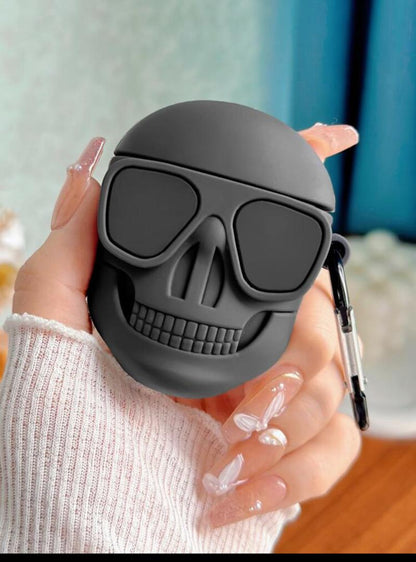 Funny Skeleton Design Case Compatible With AirPods Comptible With Airpods1/2 AirPods Pro Grunge