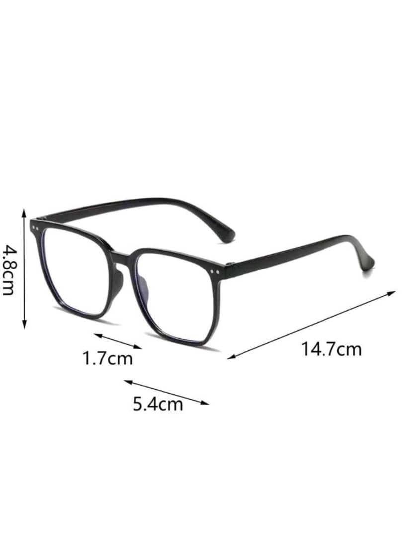 3pcs Unisex Square Frame Blue Light Blocking Glasses For Daily Wear And Face Shape Modification