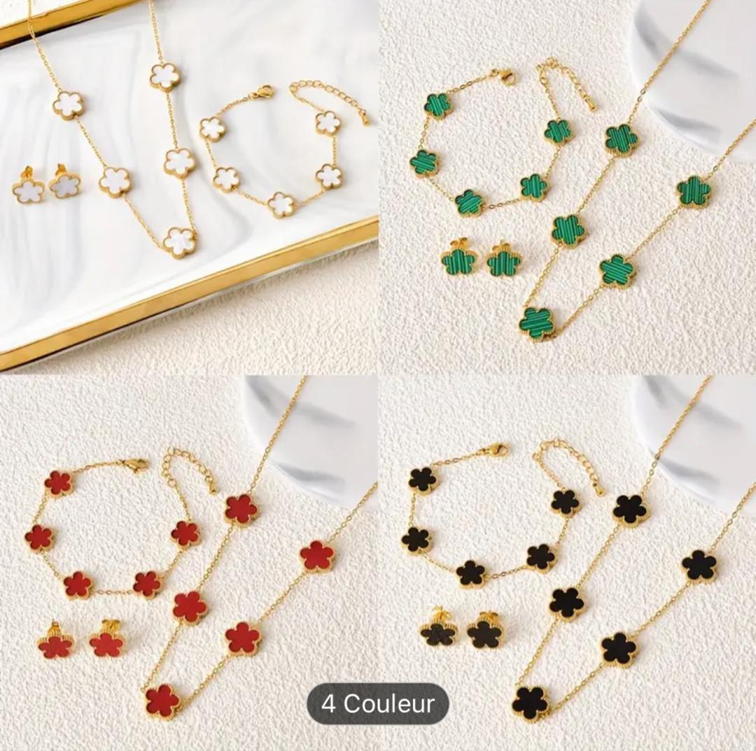 3 pcs bijoux en acier inoxydable